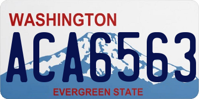 WA license plate ACA6563