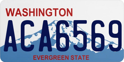 WA license plate ACA6569
