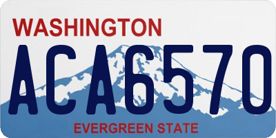WA license plate ACA6570