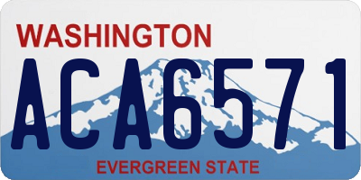 WA license plate ACA6571