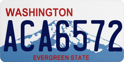 WA license plate ACA6572