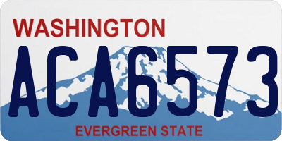 WA license plate ACA6573