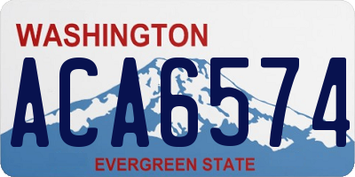 WA license plate ACA6574