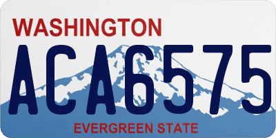 WA license plate ACA6575