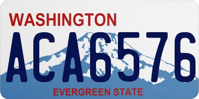 WA license plate ACA6576