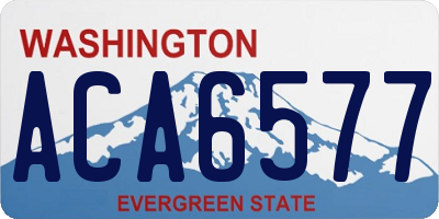 WA license plate ACA6577
