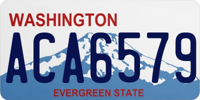 WA license plate ACA6579