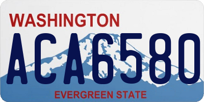 WA license plate ACA6580