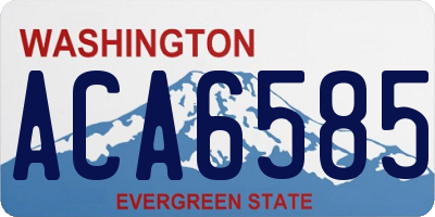 WA license plate ACA6585