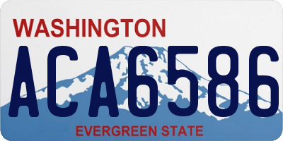 WA license plate ACA6586