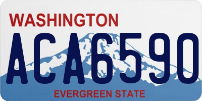 WA license plate ACA6590