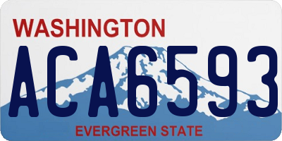 WA license plate ACA6593