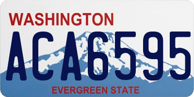 WA license plate ACA6595