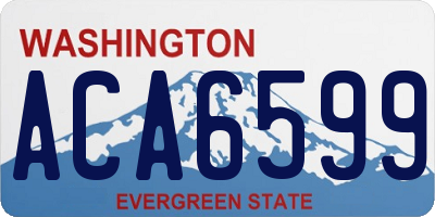 WA license plate ACA6599