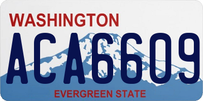WA license plate ACA6609
