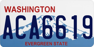 WA license plate ACA6619