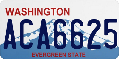 WA license plate ACA6625