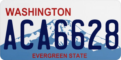 WA license plate ACA6628