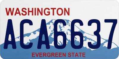 WA license plate ACA6637