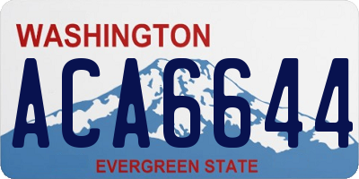 WA license plate ACA6644