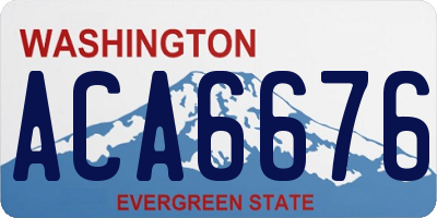 WA license plate ACA6676