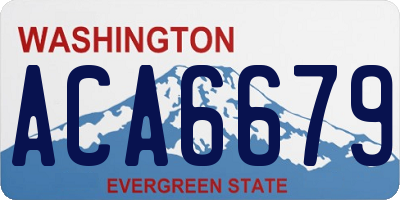 WA license plate ACA6679