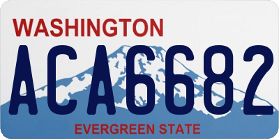 WA license plate ACA6682