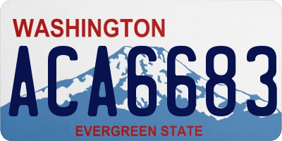 WA license plate ACA6683