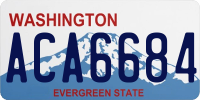 WA license plate ACA6684