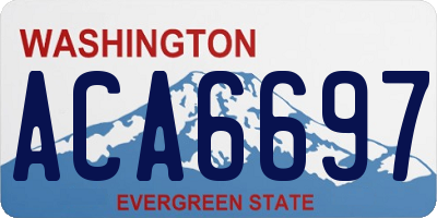 WA license plate ACA6697