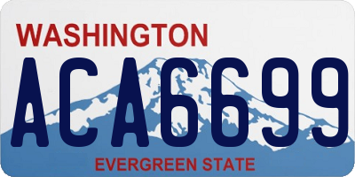 WA license plate ACA6699