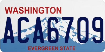 WA license plate ACA6709