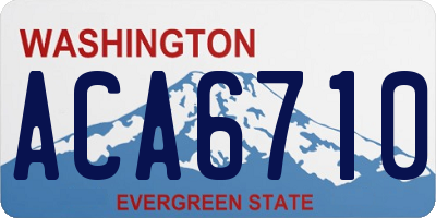 WA license plate ACA6710