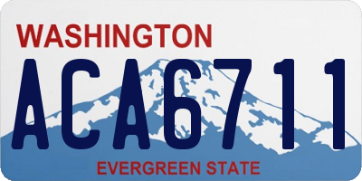 WA license plate ACA6711