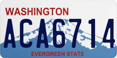 WA license plate ACA6714