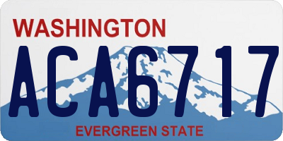 WA license plate ACA6717
