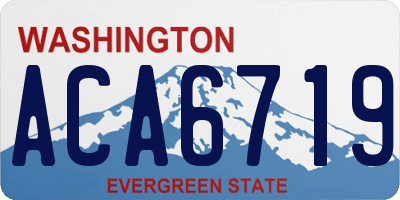 WA license plate ACA6719