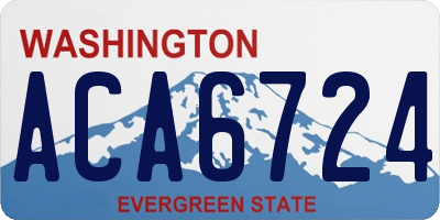 WA license plate ACA6724