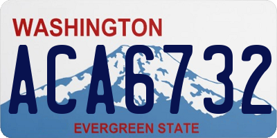 WA license plate ACA6732
