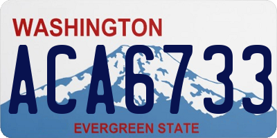 WA license plate ACA6733