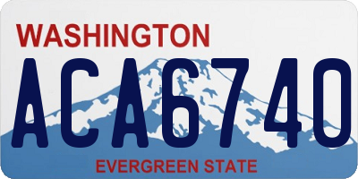 WA license plate ACA6740
