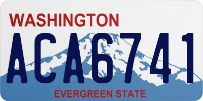 WA license plate ACA6741