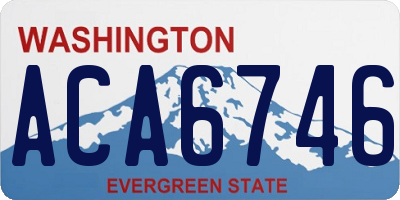 WA license plate ACA6746