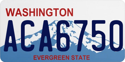 WA license plate ACA6750