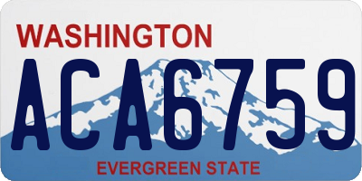 WA license plate ACA6759
