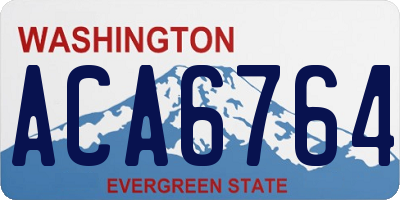 WA license plate ACA6764
