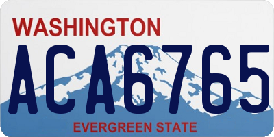 WA license plate ACA6765