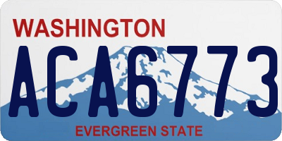 WA license plate ACA6773