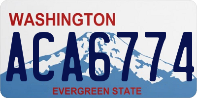 WA license plate ACA6774