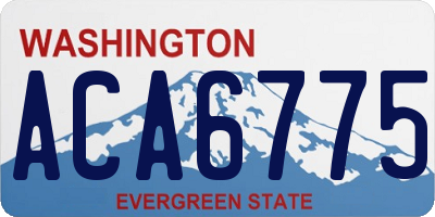 WA license plate ACA6775